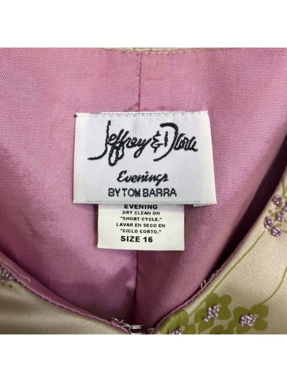 Jwffrey & Dara Womens Cream Satin Floral Jacket & Sleeveless Top Set Size 16 - Picture 6 of 9